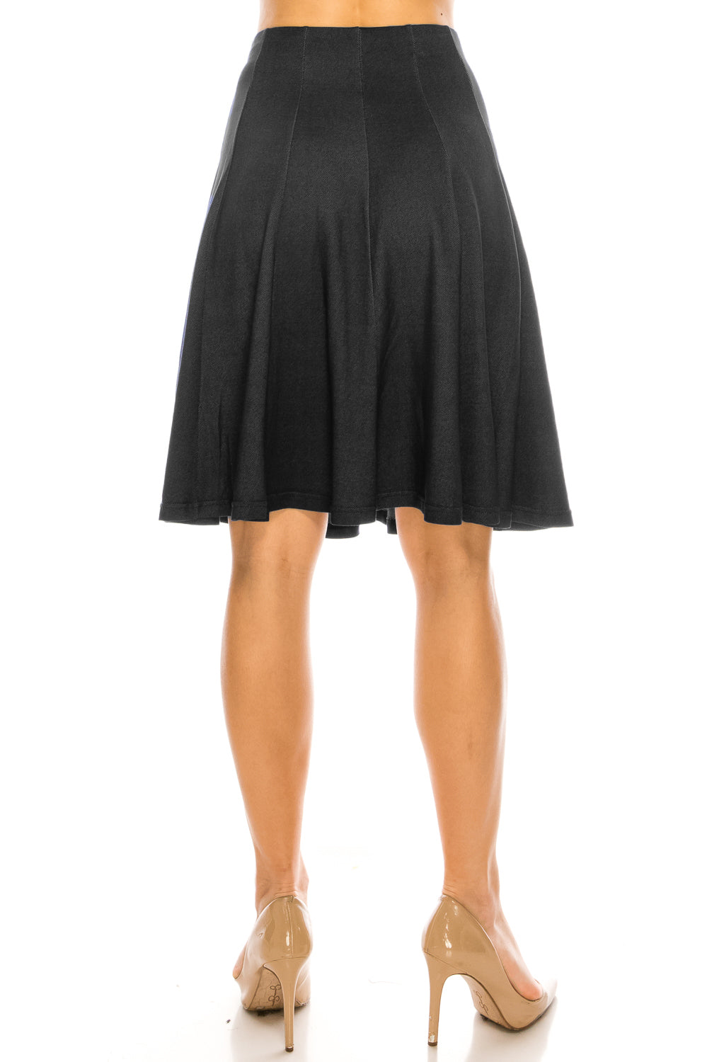 Cotton Flared A-line 12 Paneled Knee Length Skirt - CHI-CHI NYC