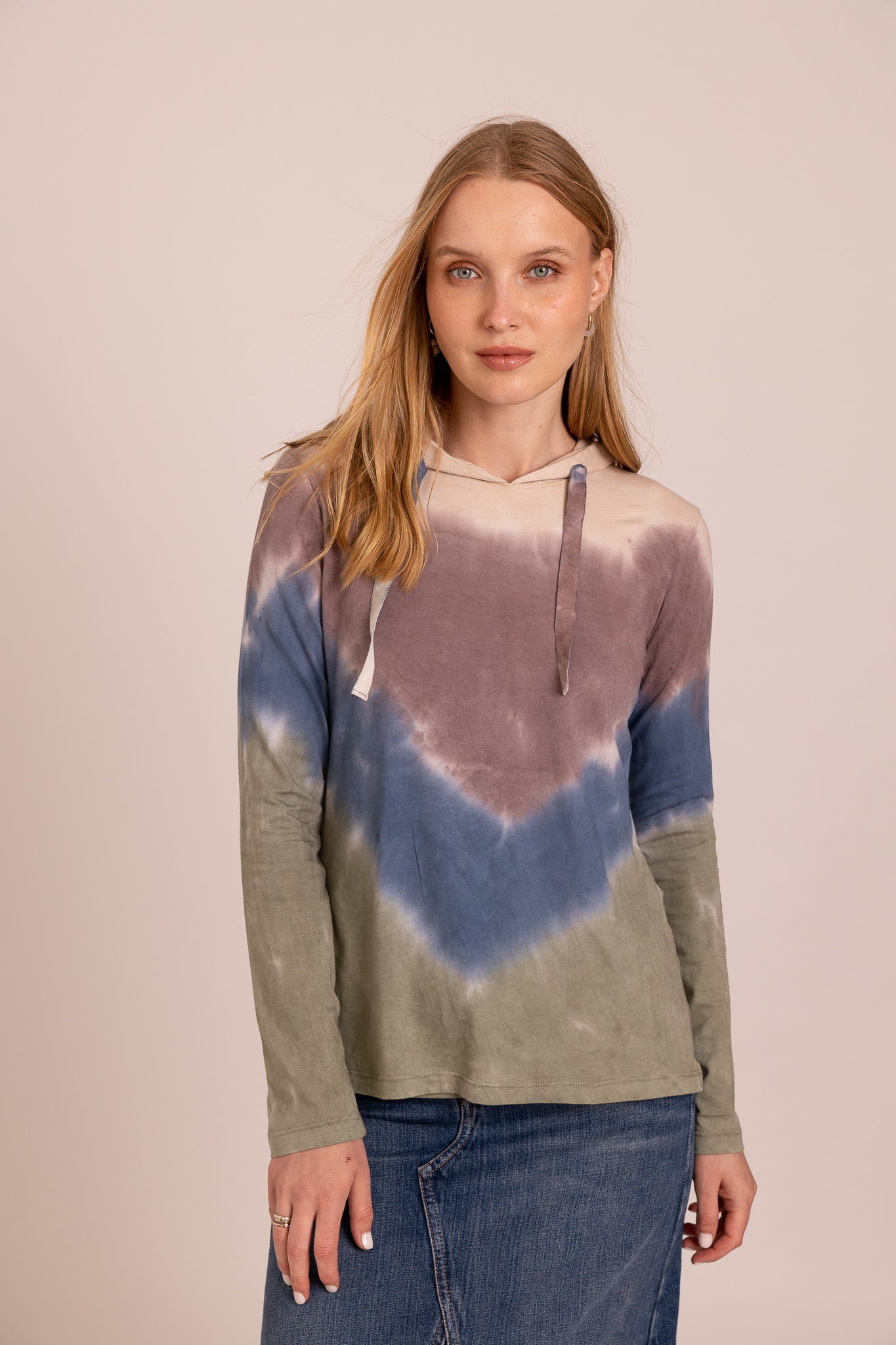 Marcy Tie Dye Hooded T shirt