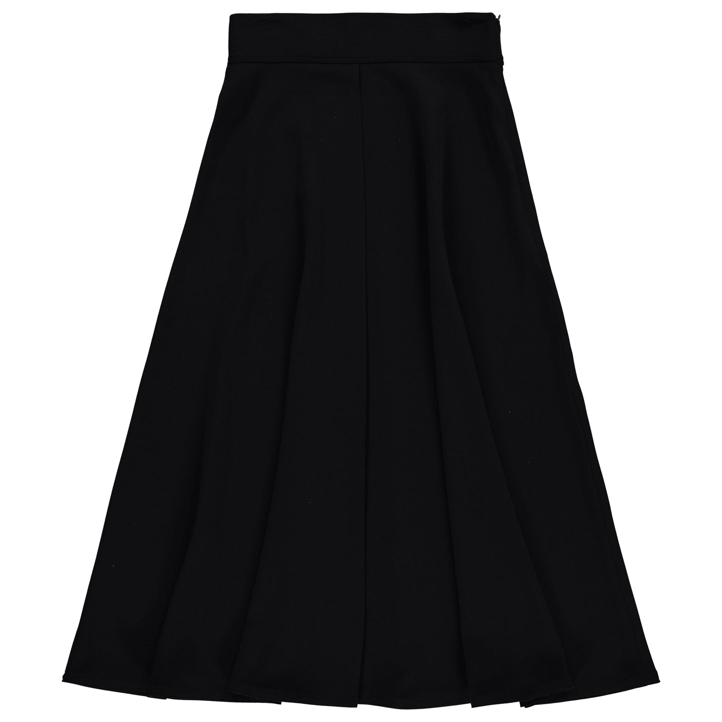 Emma Single Center Pleat Flowing A-line Midi Skirt