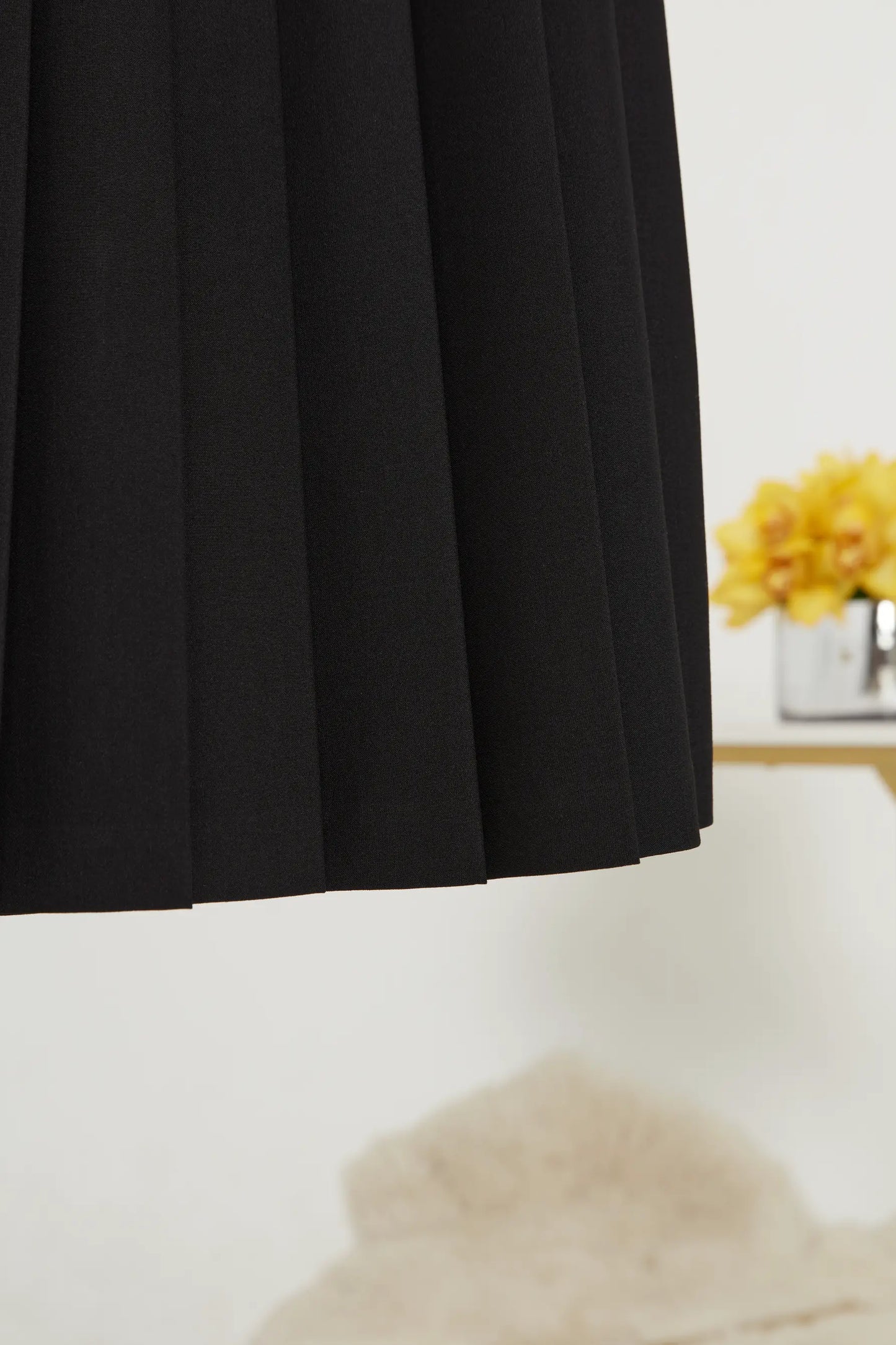 Bold Fold Over Pleat A-line Skirt