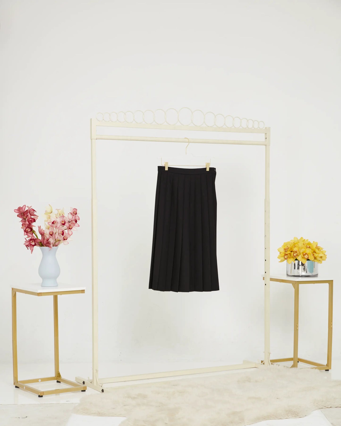 Bold Fold Over Pleat A-line Skirt