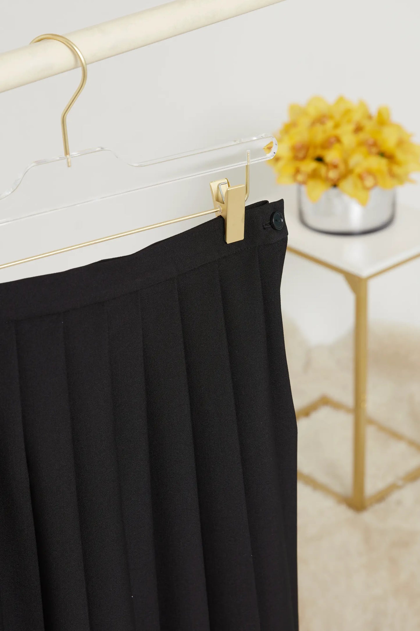 Bold Fold Over Pleat A-line Skirt