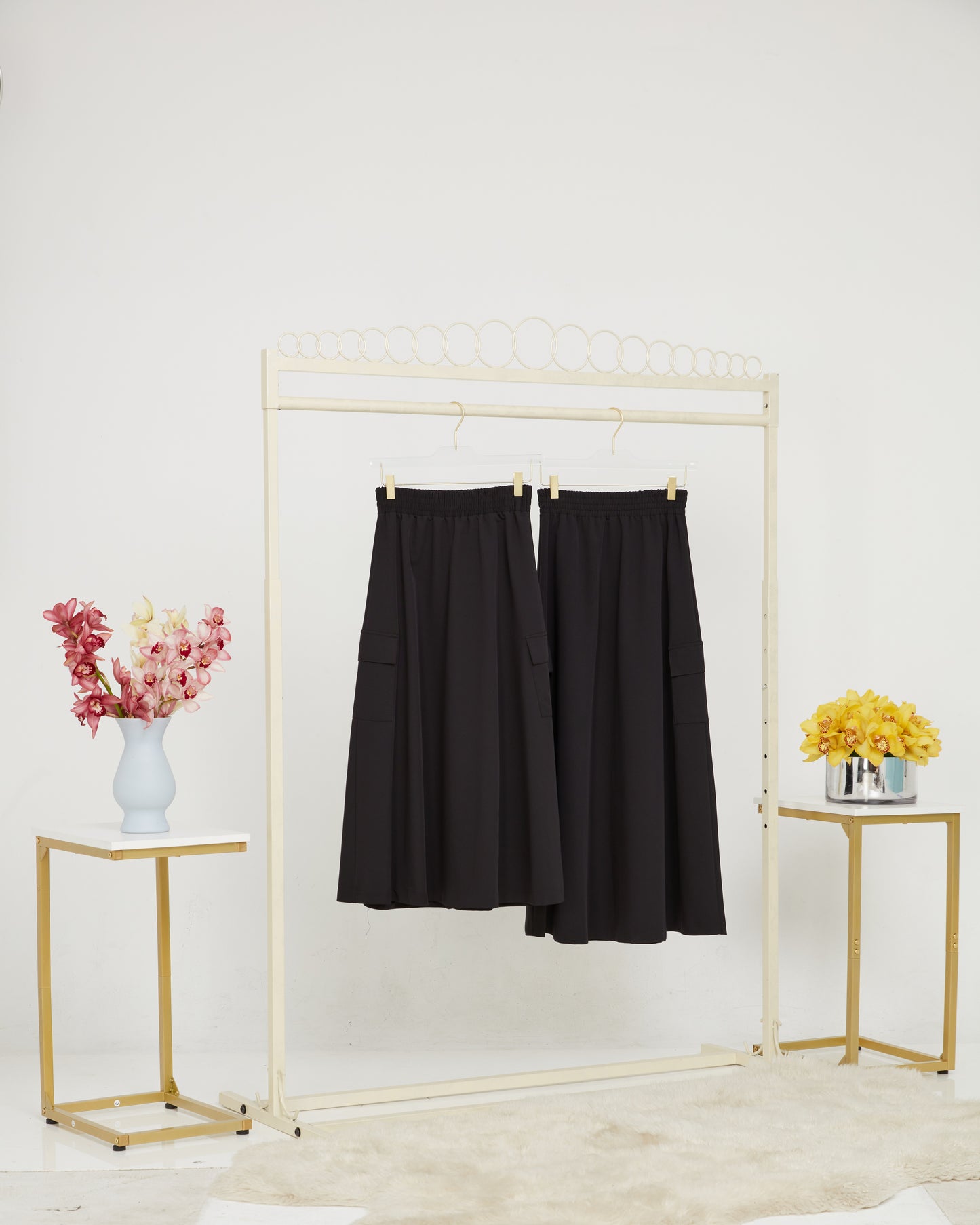 Terry A-Line  Midi and Maxi Length Skirt With Cargo Pockets