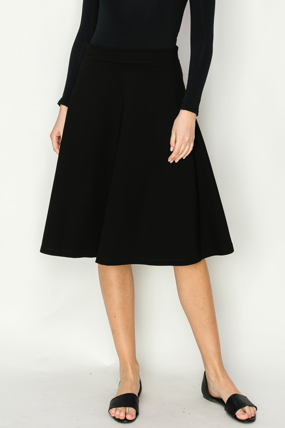 Wear & Flair Classic Heavyweight  Stretchy A-Line Skirt