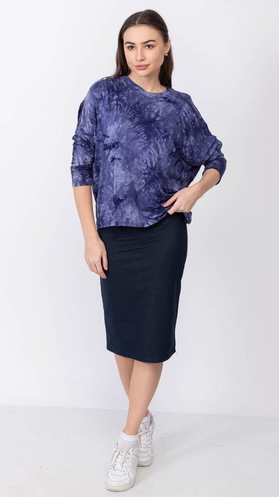 Mona Dolman Sleeve Lightweight Printed T-Shirt