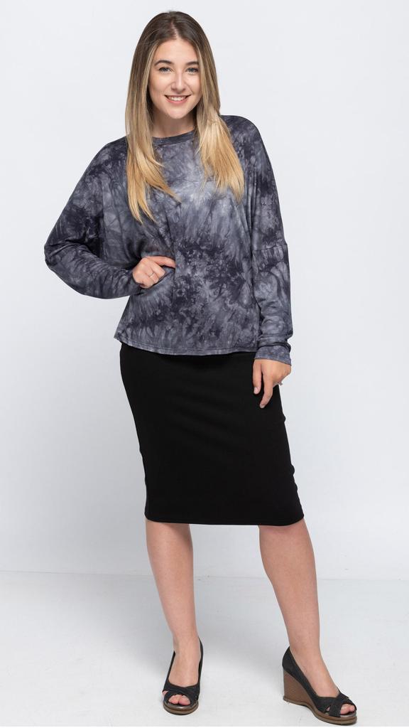 Mona Dolman Sleeve Lightweight Printed T-Shirt