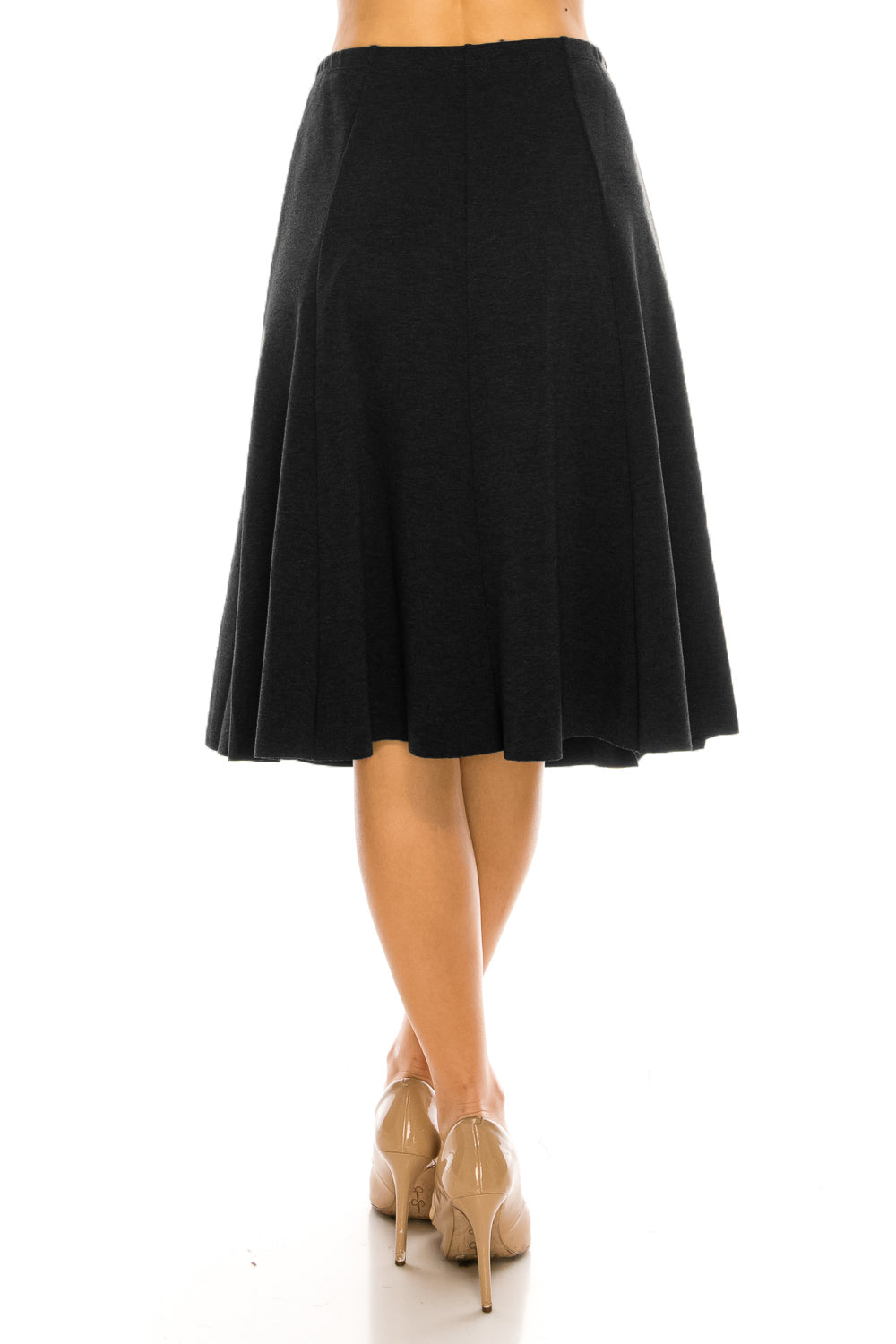Seven Panel A-Line Below The Knee Midi Skirt - CHI-CHI NYC