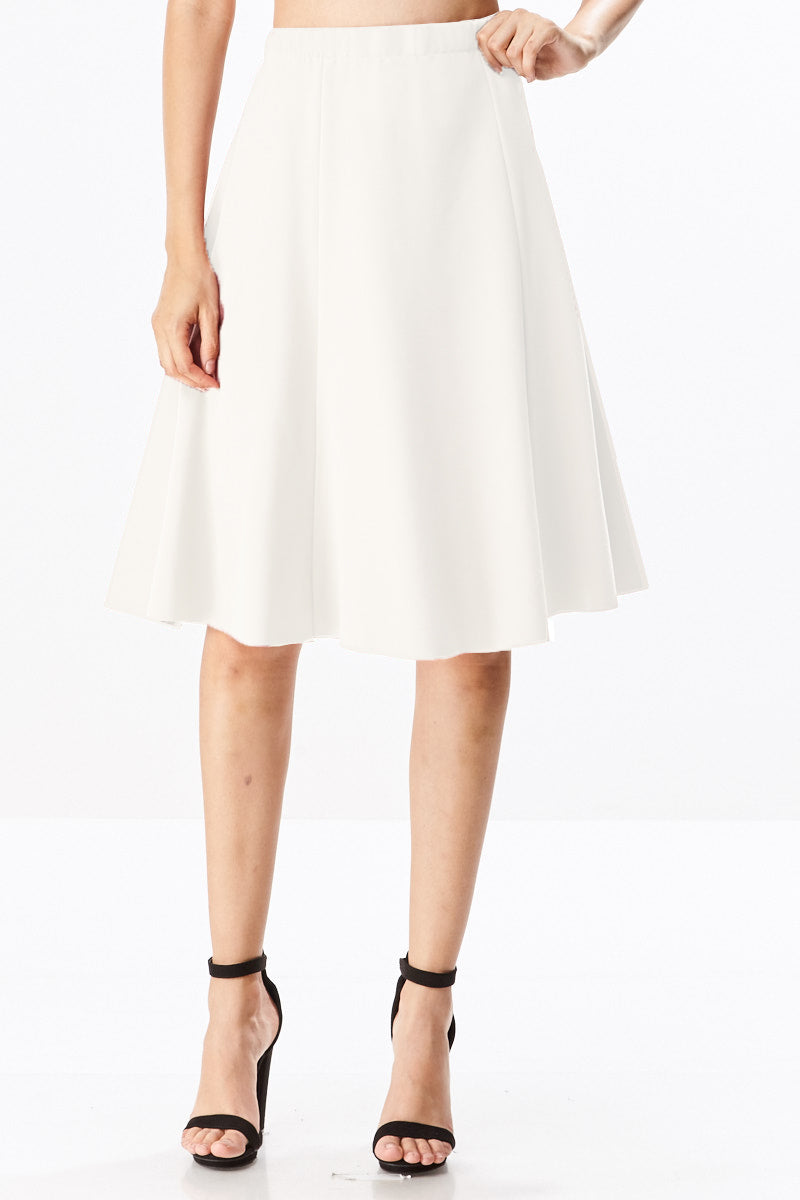 Seven Panel A-Line Below The Knee Midi Skirt - CHI-CHI NYC