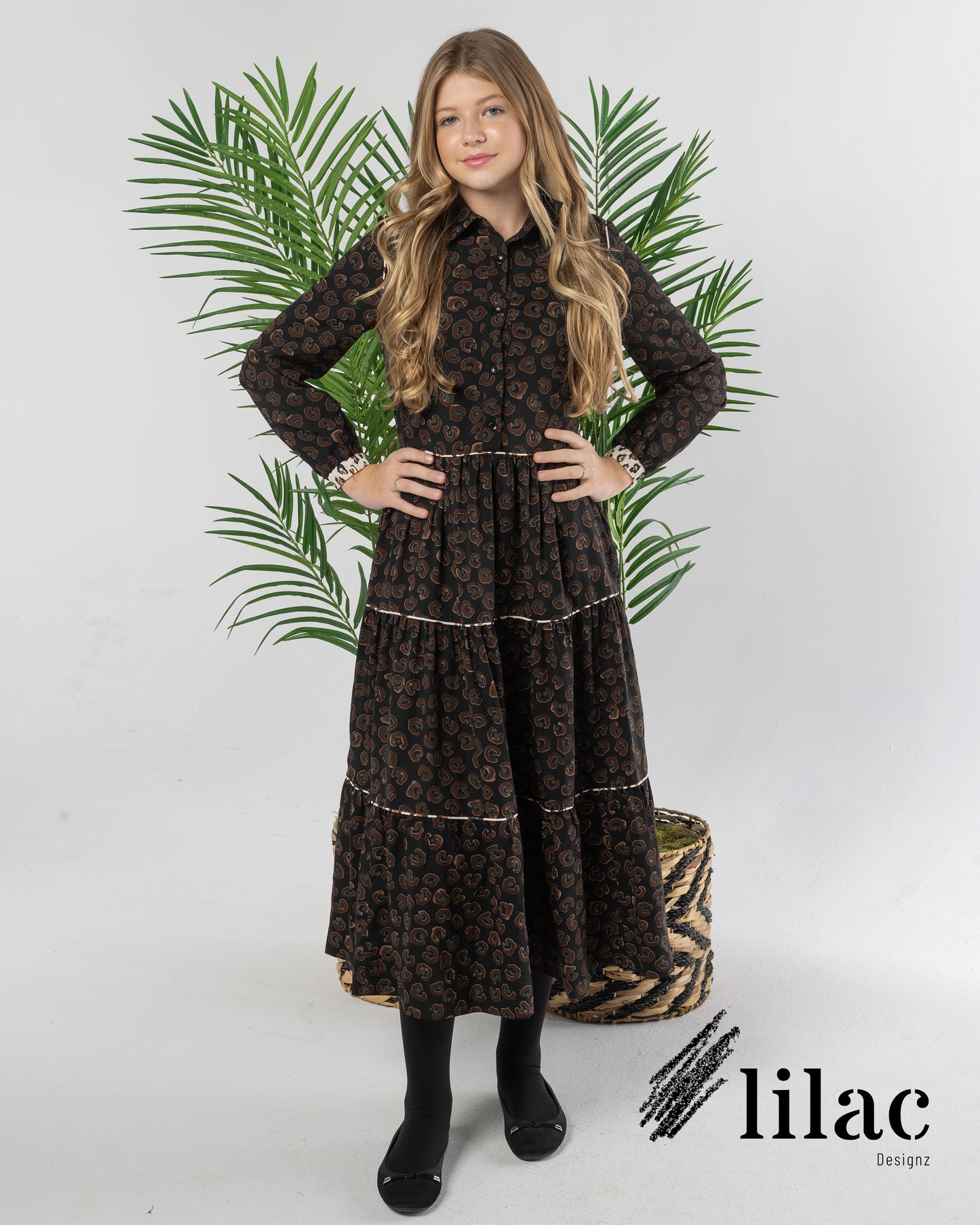 Leoapard Print Midi Dress