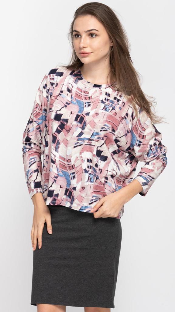Mona Dolman Sleeve Lightweight Printed T-Shirt
