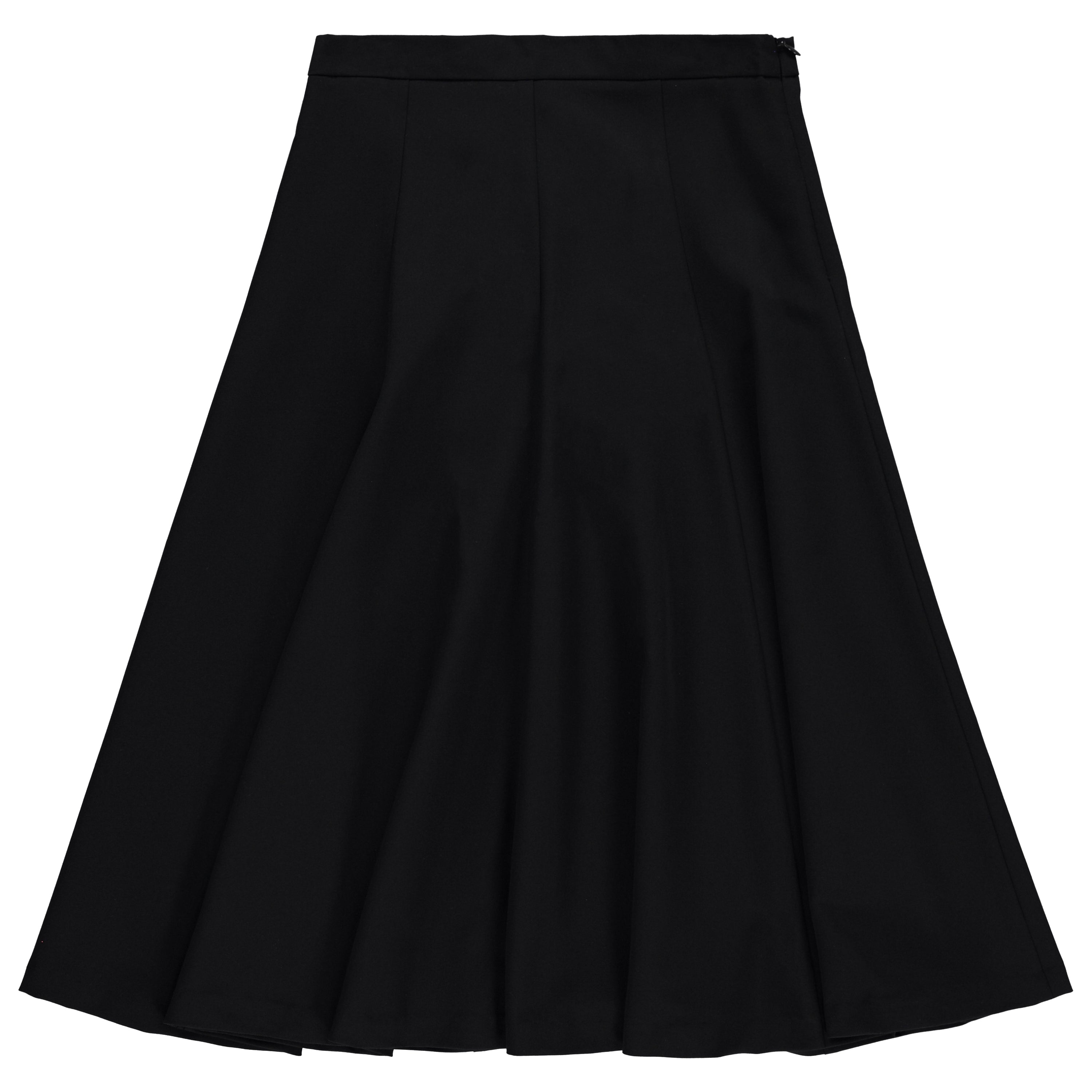 Abby Dress Fabric Knee Length Paneled Skirt With Side Zip Closure