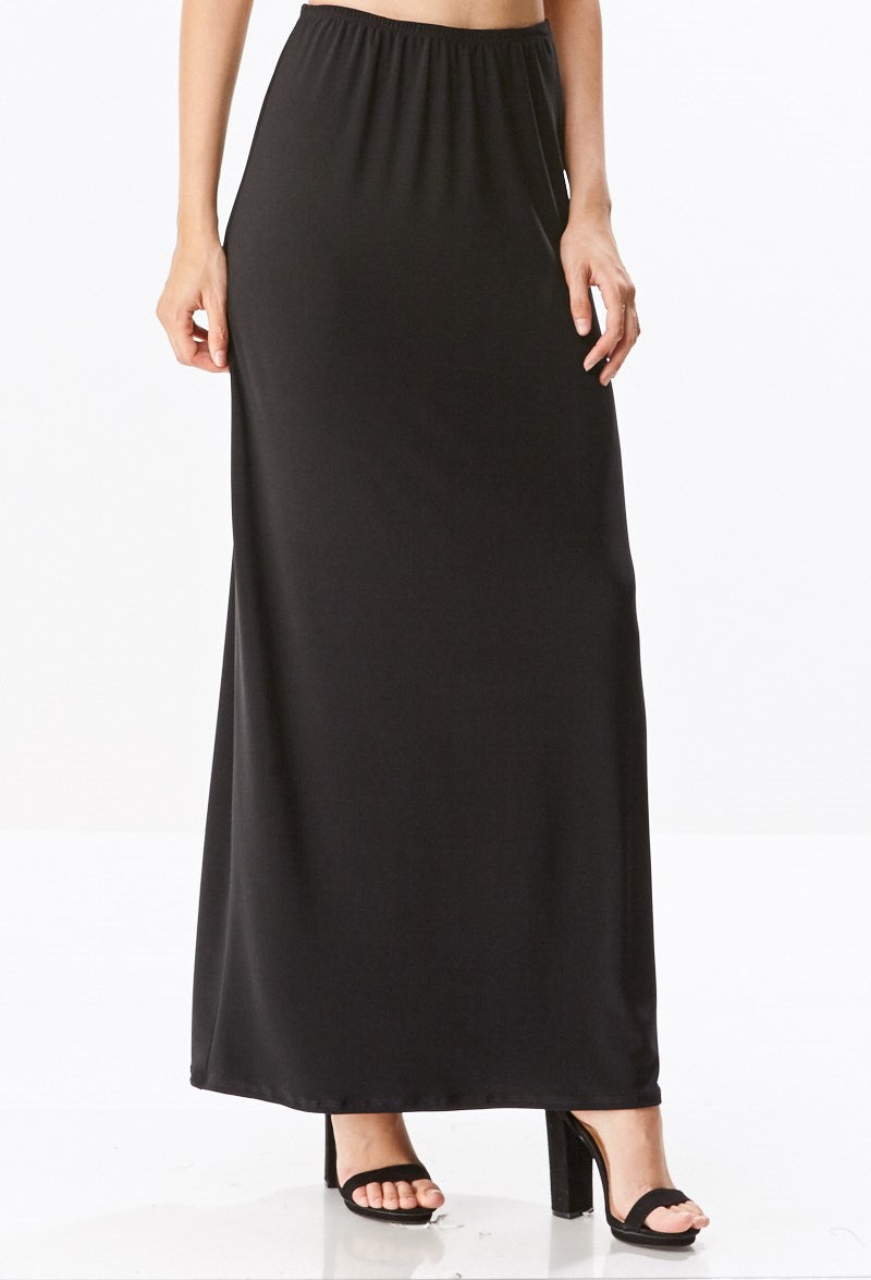 Lightweight Ponte Long Straight Fitting Maxi Skirt