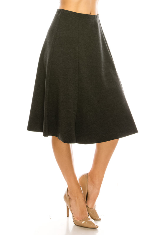 Seven Panel A-Line Below The Knee Midi Skirt - CHI-CHI NYC