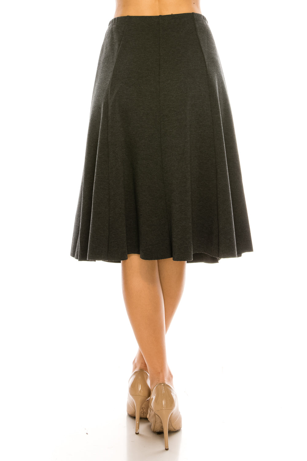Seven Panel A-Line Below The Knee Midi Skirt - CHI-CHI NYC