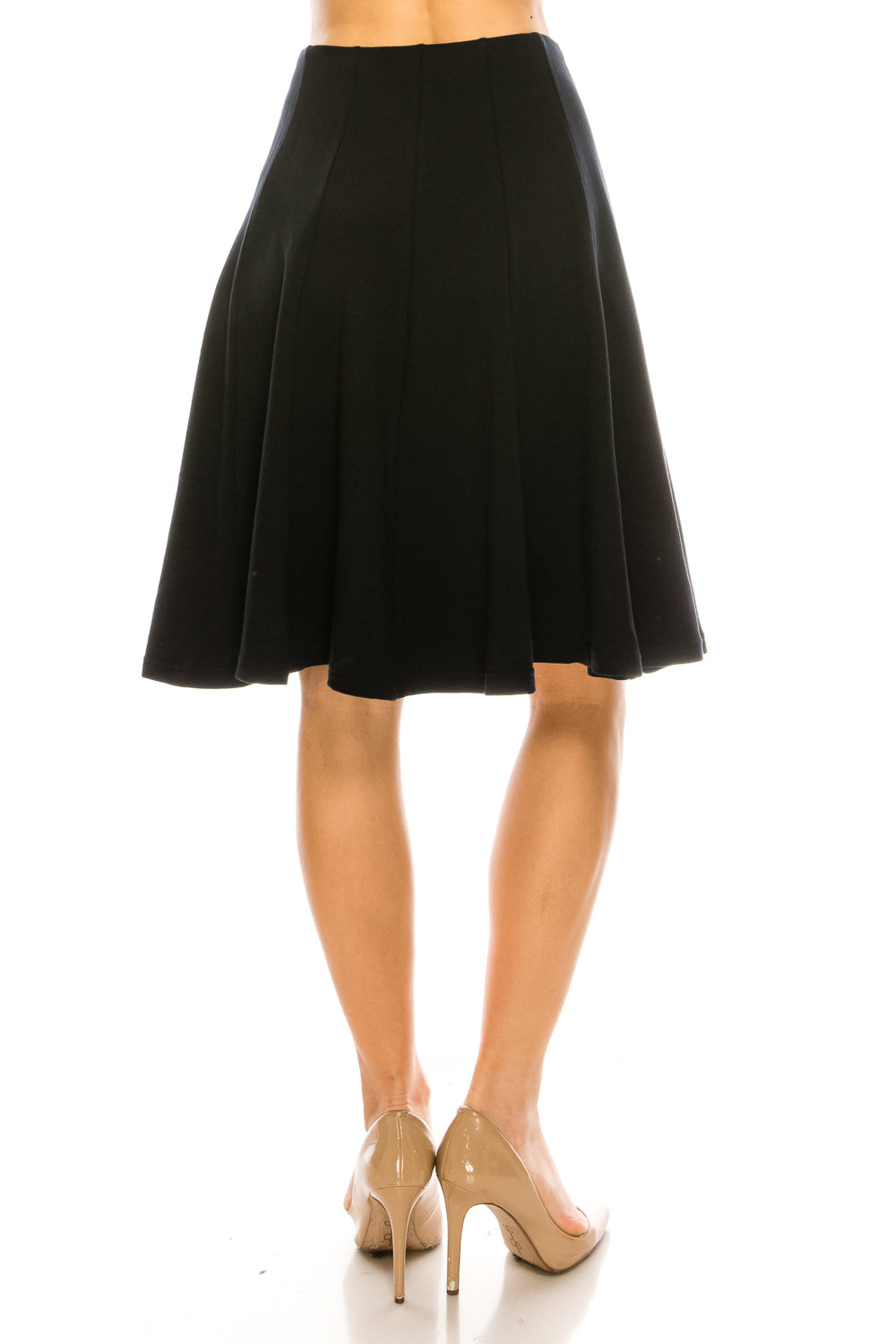Cotton Flared A-line 12 Paneled Knee Length Skirt - CHI-CHI NYC
